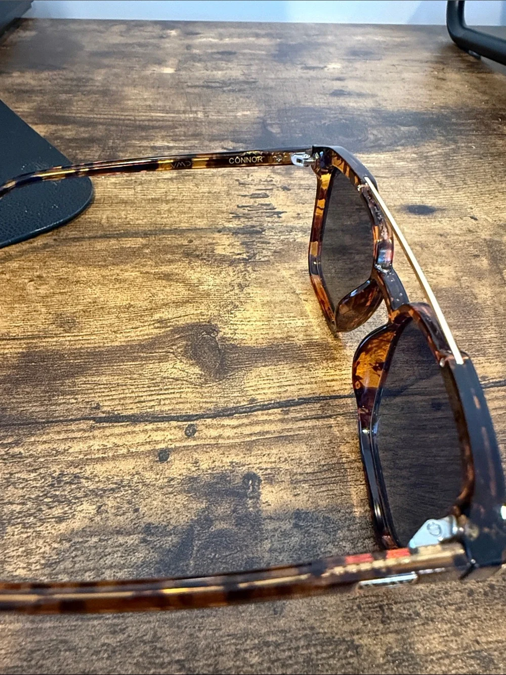 WMP Connor Polarized Amber Tortoise/Gradient Blue Lens